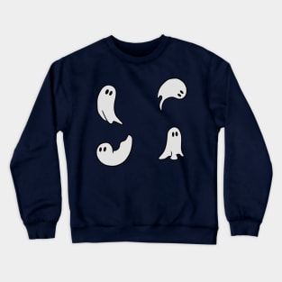 Adorable Ghost Quartet, Cute Ghost Design Crewneck Sweatshirt